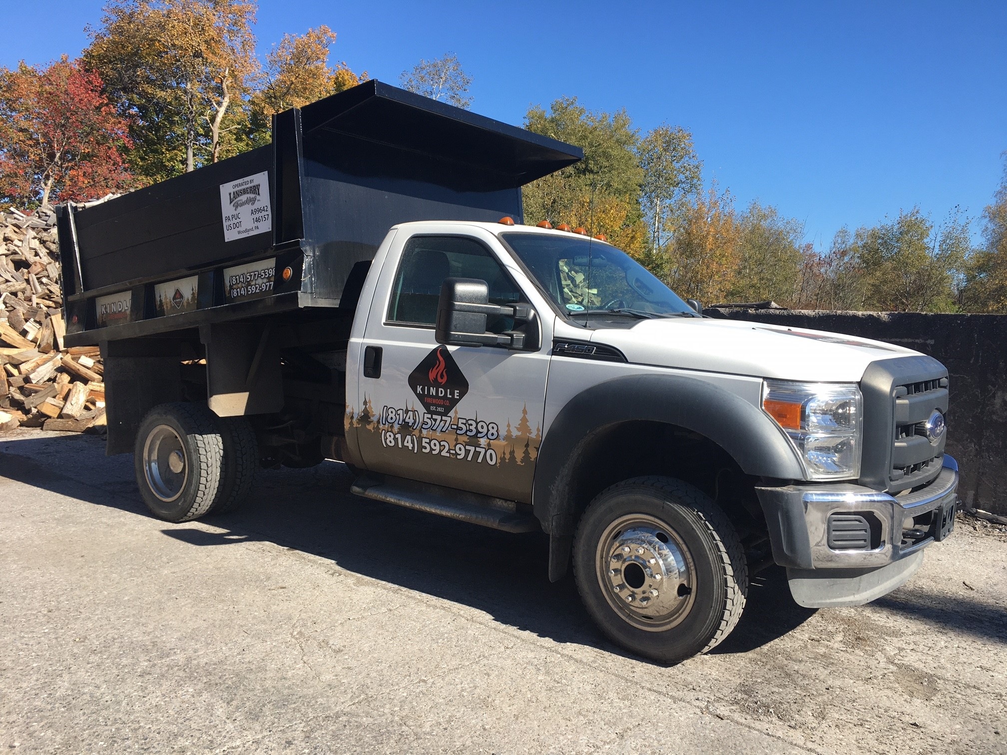 Kindle Firewood delivery truck