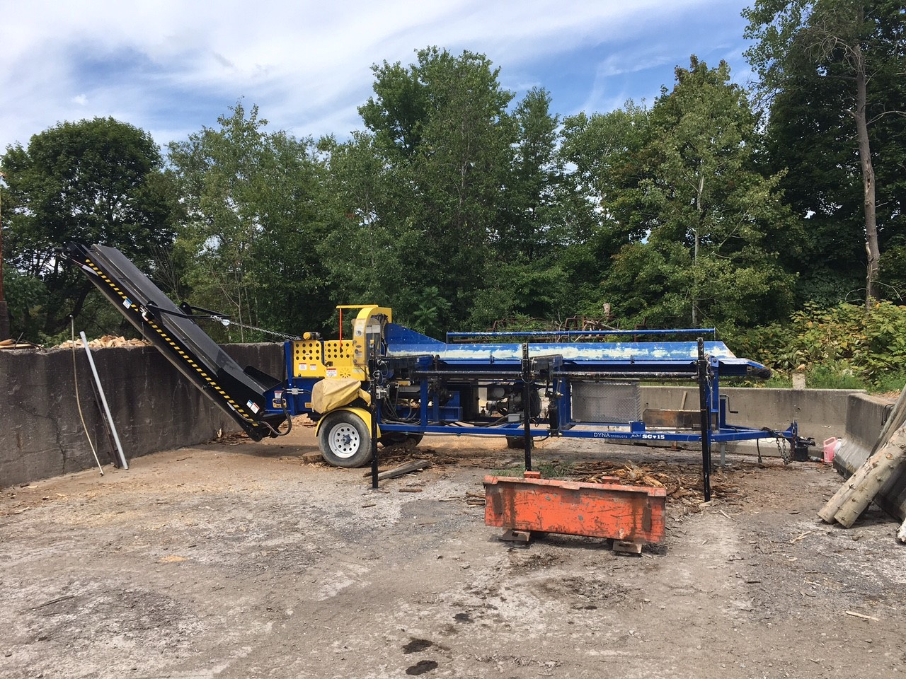 Firewood processor at the Kindle Firewood yard